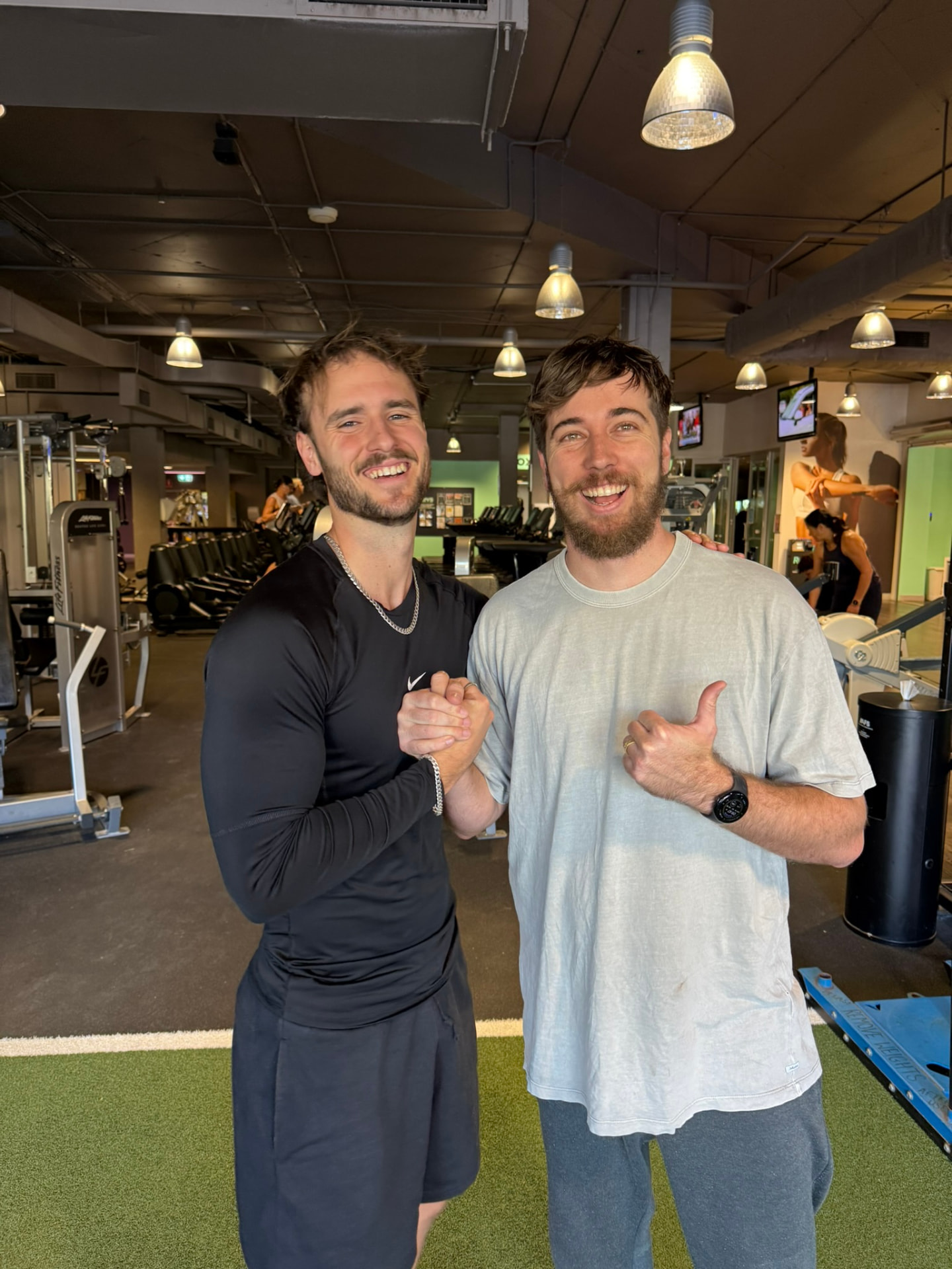 Duncan Howard Timms training with Isaac Benson